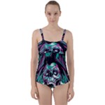 Anarchy Skull And Birds Twist Front Tankini Set