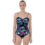 Anarchy Skull And Birds Sweetheart Tankini Set