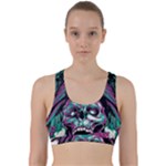 Anarchy Skull And Birds Back Weave Sports Bra