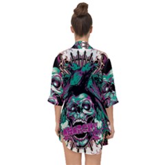 Open Front Chiffon Kimono 