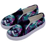 Anarchy Skull And Birds Kids  Canvas Slip Ons