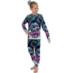 Anarchy Skull And Birds Kids  Long Sleeve Set 