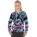 Anarchy Skull And Birds Women s Overhead Hoodie