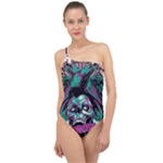 Anarchy Skull And Birds Classic One Shoulder Swimsuit