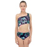 Anarchy Skull And Birds Spliced Up Two Piece Swimsuit