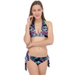 Anarchy Skull And Birds Tie It Up Bikini Set