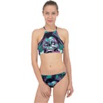 Anarchy Skull And Birds Halter Bikini Set