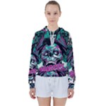 Anarchy Skull And Birds Women s Tie Up Sweat