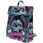 Anarchy Skull And Birds Flap Top Backpack