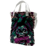 Anarchy Skull And Birds Canvas Messenger Bag