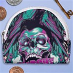 Anarchy Skull And Birds Horseshoe Style Canvas Pouch