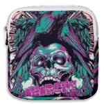 Anarchy Skull And Birds Mini Square Pouch