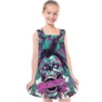 Anarchy Skull And Birds Kids  Cross Back Dress