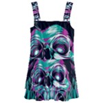 Anarchy Skull And Birds Kids  Layered Skirt Swimsuit