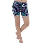 Anarchy Skull And Birds Lightweight Velour Yoga Shorts