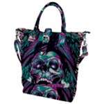Anarchy Skull And Birds Buckle Top Tote Bag