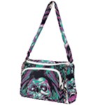 Anarchy Skull And Birds Front Pocket Crossbody Bag