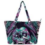 Anarchy Skull And Birds Full Print Shoulder Bag