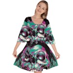 Anarchy Skull And Birds Velour Kimono Dress