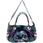 Anarchy Skull And Birds Removable Strap Handbag