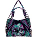 Anarchy Skull And Birds Double Compartment Shoulder Bag
