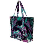 Anarchy Skull And Birds Zip Up Canvas Bag