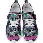 Anarchy Skull And Birds Men s Velcro Strap Shoes
