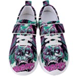 Anarchy Skull And Birds Women s Velcro Strap Shoes