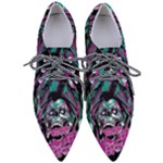 Anarchy Skull And Birds Pointed Oxford Shoes