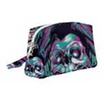Anarchy Skull And Birds Wristlet Pouch Bag (Medium)