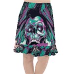 Anarchy Skull And Birds Fishtail Chiffon Skirt