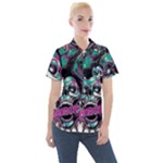Anarchy Skull And Birds Women s Short Sleeve Pocket Shirt
