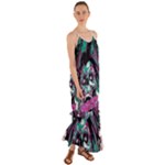 Anarchy Skull And Birds Cami Maxi Ruffle Chiffon Dress