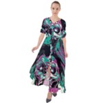 Anarchy Skull And Birds Waist Tie Boho Maxi Dress