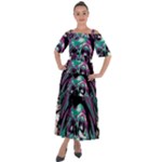 Anarchy Skull And Birds Shoulder Straps Boho Maxi Dress 