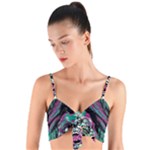 Anarchy Skull And Birds Woven Tie Front Bralet