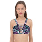 Anarchy Skull And Birds Cage Up Bikini Top