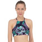 Anarchy Skull And Birds Halter Bikini Top