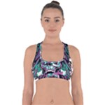 Anarchy Skull And Birds Cross Back Hipster Bikini Top 