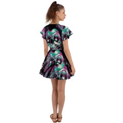 Flutter Sleeve Wrap Dress 