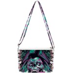 Anarchy Skull And Birds Double Gusset Crossbody Bag