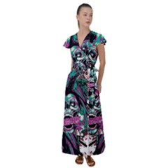 Flutter Sleeve Maxi Dress 