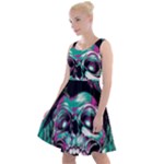 Anarchy Skull And Birds Knee Length Skater Dress