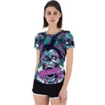 Anarchy Skull And Birds Back Cut Out Sport T-Shirt