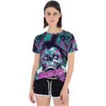Anarchy Skull And Birds Open Back Sport T-Shirt