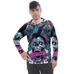 Anarchy Skull And Birds Men s Pique Long Sleeve T-Shirt