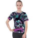 Anarchy Skull And Birds Women s Sport Raglan T-Shirt