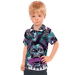 Anarchy Skull And Birds Kids  Polo T-Shirt