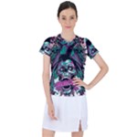 Anarchy Skull And Birds Women s Sports Top