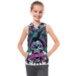 Anarchy Skull And Birds Kids  Sleeveless Hoodie